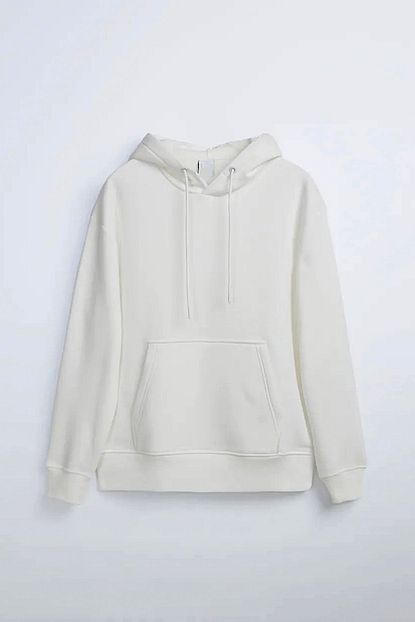 Erkek Kapsonlu Ici Polar Beyaz Sweatshirt Poniba Com