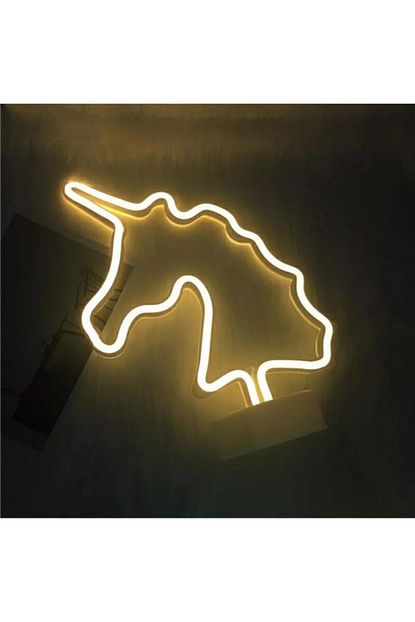 Yildirim S Home Sari Unicorn Model Neon Led Isikli Masa Lambasi Trendyol