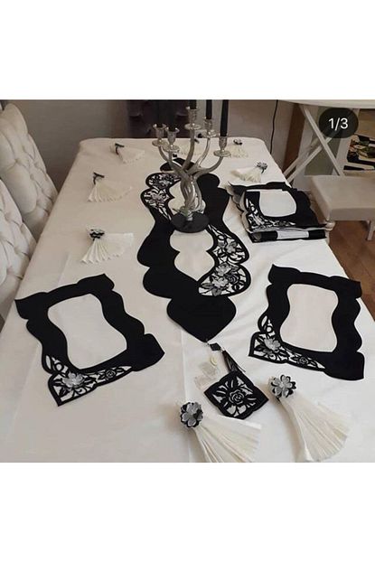 Finezza Prenses Yemek Takimi Ceyiz 8 Pecete Runner Ve Amerikan Servisli Trendyol