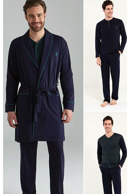 U S Polo Assn Erkek Yesil Pijama Takimi Trendyol