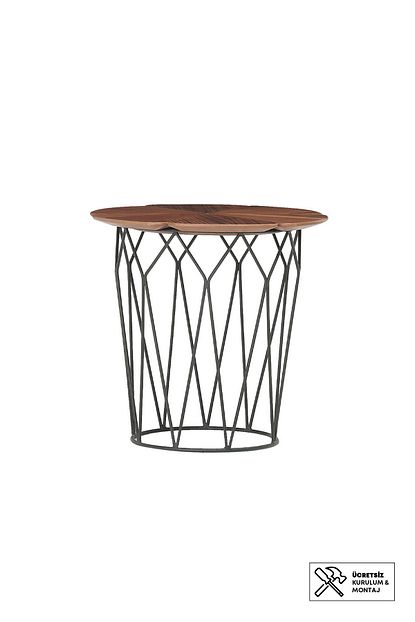 Enza Home Valente Yuvarlak Yan Sehpa Cap 50 Cm Trendyol