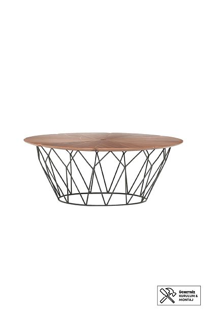 Enza Home Valente Yuvarlak Orta Sehpa Cap 100 Cm Trendyol