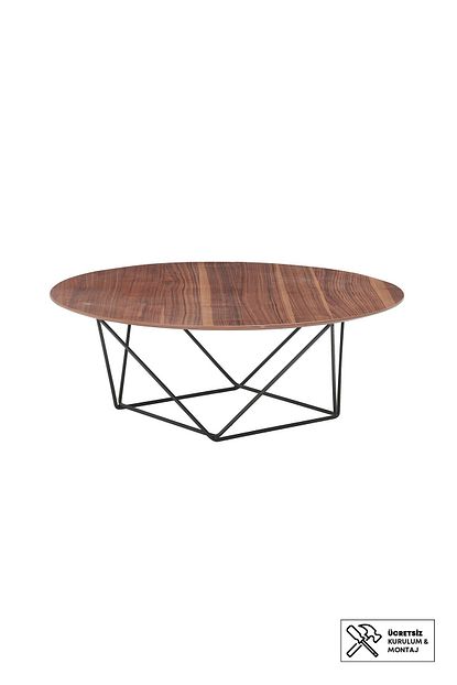 Enza Home Vals Yuvarlak Orta Sehpa Cap 103 Cm Trendyol