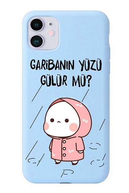 mavi iphone 7 plus garibanin yuzu gulur mu premium telefon kilifi
