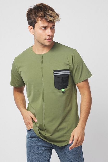 Jack Morino Erkek Haki Yeni Sezon Oversize Tisort 2085 Trendyol