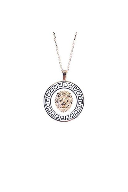 Usta Jewellery Aslan Versace Beyaz Mineli Rose Altin Kolye Trendyol