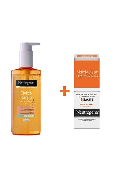 Neutrogena Sivilce Karsiti Yuz Temizleme Jeli 200ml Visibly Sos Hizli Etkili Akne Jeli 15 Ml Trendyol