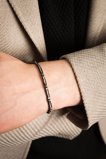 Elika Silver Erkek El Yapimi 925 Ayar Gumus Bileklik Trendyol