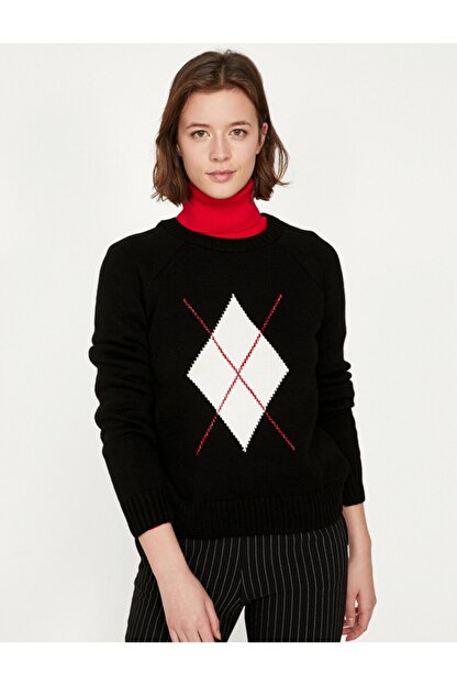 Koton Kadin Siyah Kazak 9kak93898yt Trendyol