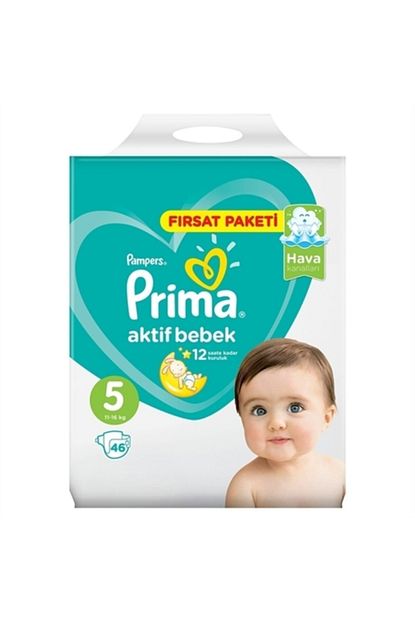 Prima Bebek Bezi Aktif Bebek 5 Beden 46 Adet Trendyol