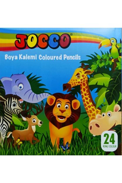 jocco ucgen kuru boya kalemi 24 renk