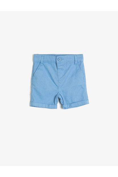 Koton Kids Mavi Erkek Bebek Sort Bermuda 0ymb48192ow Trendyol