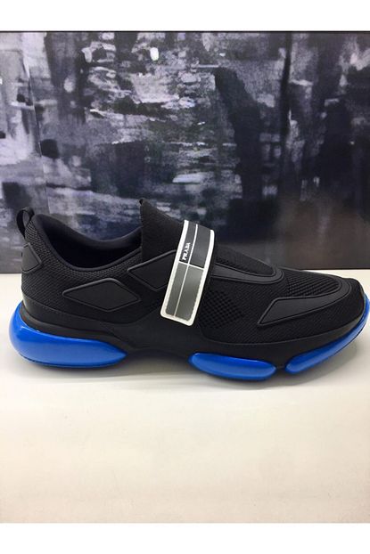 Prada Erkek Siyah Mavi Taban Sneaker Trendyol
