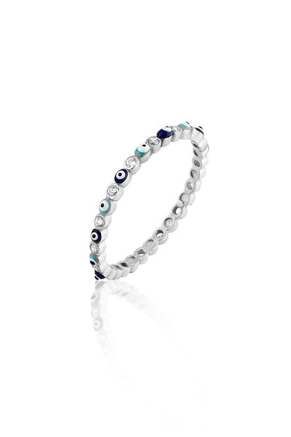 Infinity925 Nazar Boncuklu 925 Ayar Kadin Gumus Yuzuk Trendyol