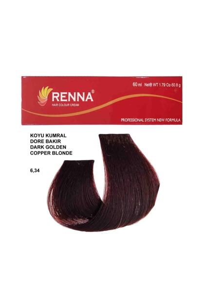 Renna Sac Boyasi Tup 60 Ml Koyu Kumral Dore Bakir 6 34 Oksidan Hediyeli Trendyol