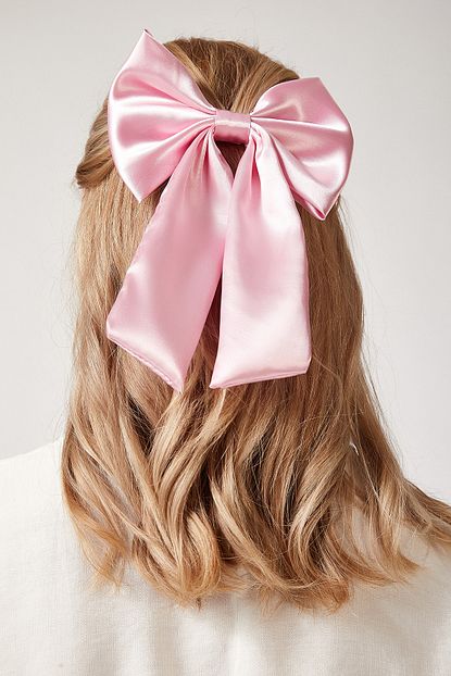 Happiness Ist Kadin Acik Pembe Saten Fiyonk Toka Ge00001 Trendyol