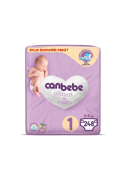 Canbebe Bebek Bezi 1 Beden Yeni Dogan Aylik Ekonomik Paket 248 Adet Trendyol