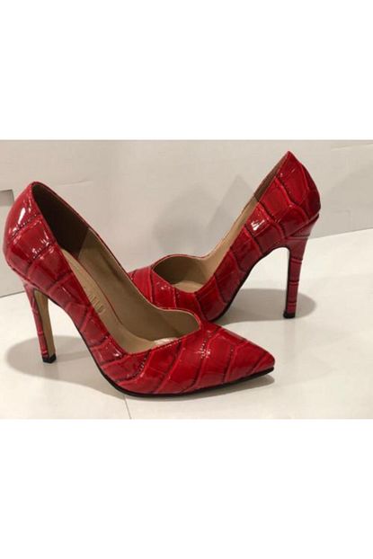 Trendy Ayakkabi Kadin Kirmizi Yuksek Topuklu Stiletto Trendyol