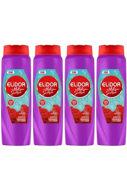 Elidor By Melisa Senolsun Kirmizi Yosun Ozlu 650 Ml Sampuan 4 Adet Trendyol