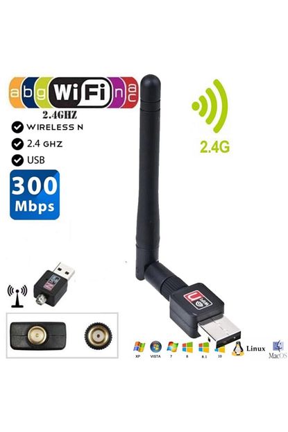 Prodepo Wifi Usb Adaptor Wireless Alici 2 4 Ghz 300mbps Laptop Pc Bilgisayar Trendyol