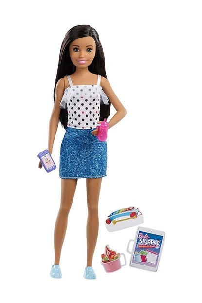 barbie bebek bakicisi serisi siyah sacli bebek ve aksesuarlari fxg92 fhy89 fiyati yorumlari trendyol