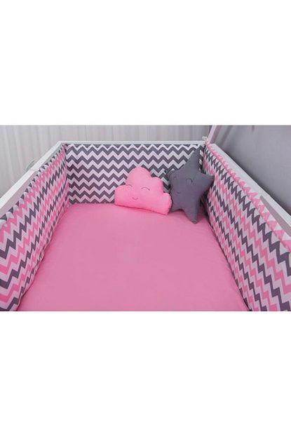 odeon cocuk yan kenar koruma montessori pembe zigzagli 90x190 fiyati yorumlari trendyol