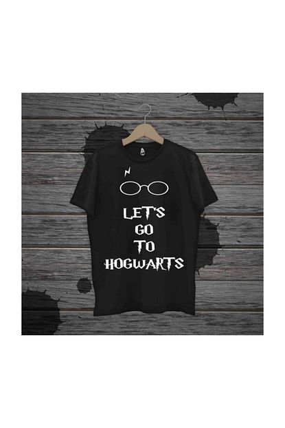 unisex siyah harry potter t shirt