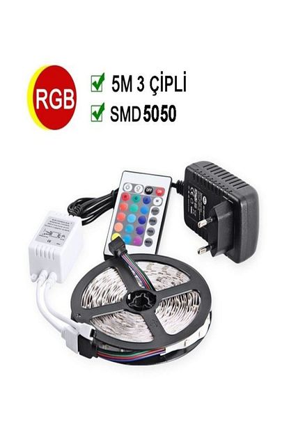 xolo rgb smd 5050 3 cipli dis mekan 16 renkli serit led kumandali takim rgb serit led 3m serit led fiyati yorumlari trendyol