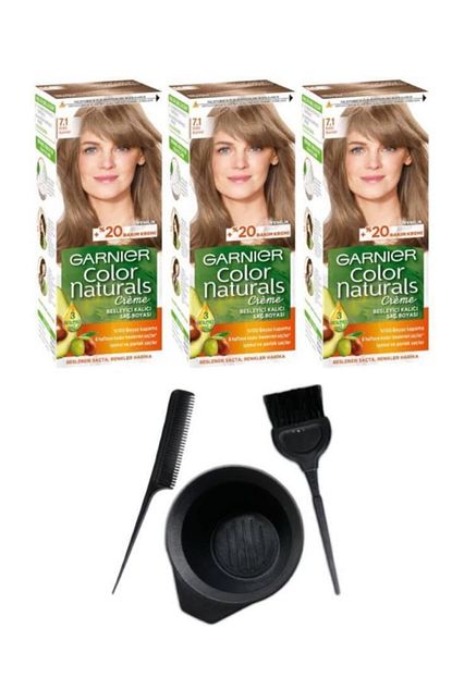 garnier color naturals 7 1 kullu kumral 3 adet sac boyama seti fiyati yorumlari trendyol