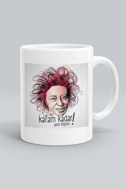 kedili dukkan yildiz tilbe motto baskili beyaz kupa bardak karikatur kafa fiyati yorumlari trendyol