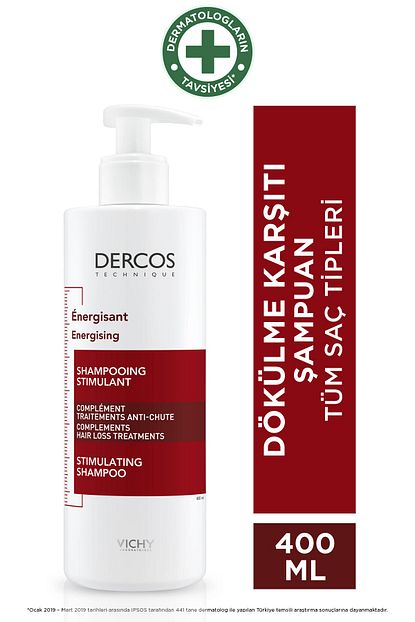 vichy dercos energisant shampoo dokulme karsiti bakim sampuani 400ml fiyati yorumlari trendyol