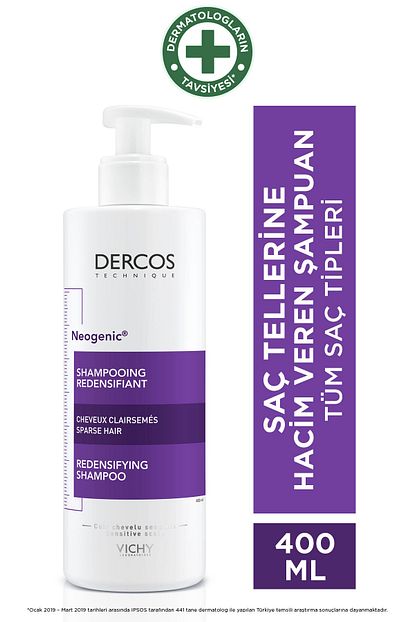 vichy dercos neogenic sampuan yogunlastirici sac bakim sampuani 400 ml fiyati yorumlari trendyol