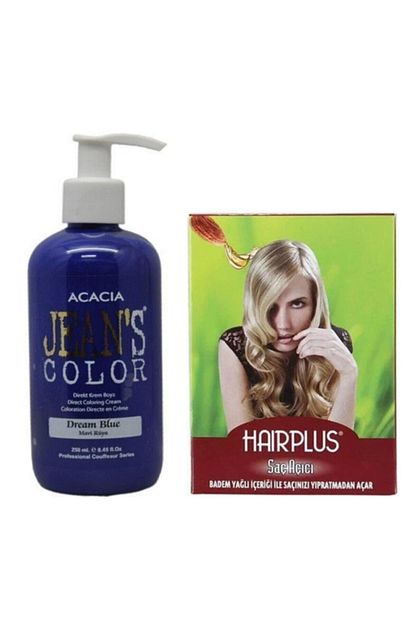 acacia jeans color sac boyasi mavi ruya 250ml ve hairplus sac acici fiyati yorumlari trendyol