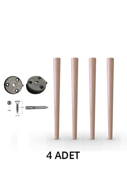 ion sehpa ayagi sandalye zigon ayagi icin 4 lu konik ayak seti baglanti aparati ile birlikte fiyati yorumlari trendyol