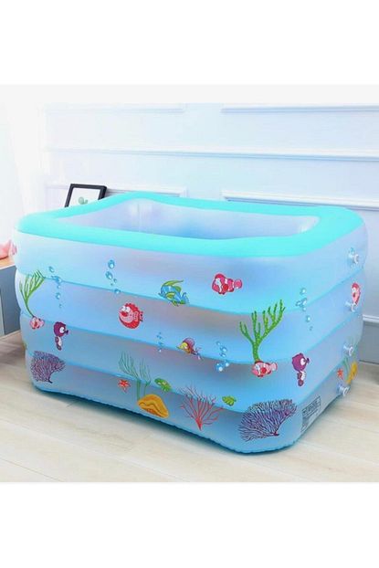 hepsilazim derin havuz 120x95x70 4 bogumlu bebek havuzu mavi fiyati yorumlari trendyol