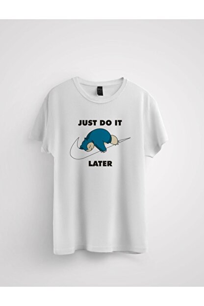 Eddcolor Just Do It Later Snorlax Baskili Erkek Tisort Fiyati Yorumlari Trendyol