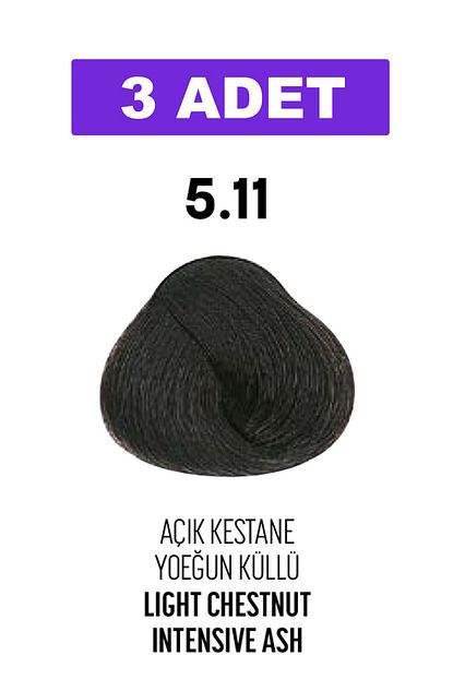 bioplex 5 11 acik kestane yogun kullu light chestnut intensive ash glamlook profes sac boyasi 3 adet fiyati yorumlari trendyol