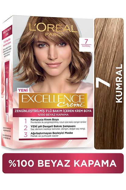 l oreal paris excellence creme sac boyasi 7 kumral fiyati yorumlari trendyol