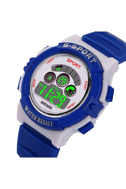 chrono dijital mavi spor cocuk kol saati takvim renkli isik fiyati yorumlari trendyol