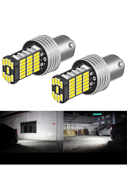 hlg p21w ba15s 1156 45 led geri vites park ampul tek duy beyaz 2 adet fiyati yorumlari trendyol