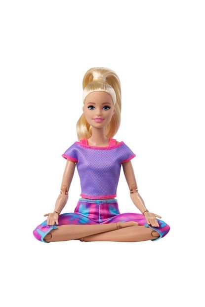 mattel barbie sonsuz hareket bebegi sarisin desenli taytli gxf04 fiyati yorumlari trendyol