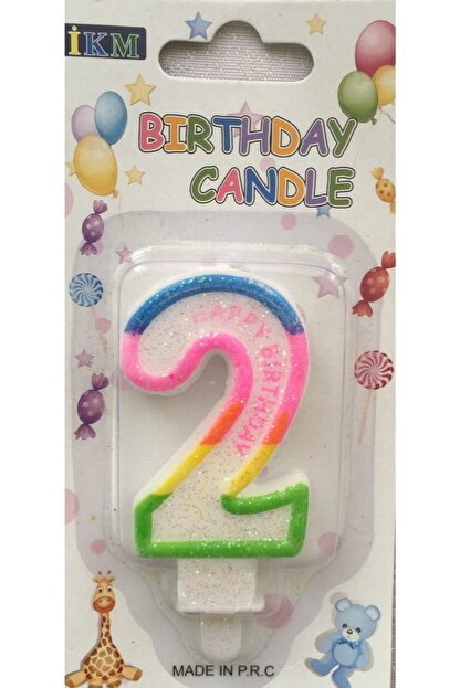 Oyuncak Borsasi Renkli Rakam Mum 2 Yas Dogum Gunu Pasta Mumu Trendyol
