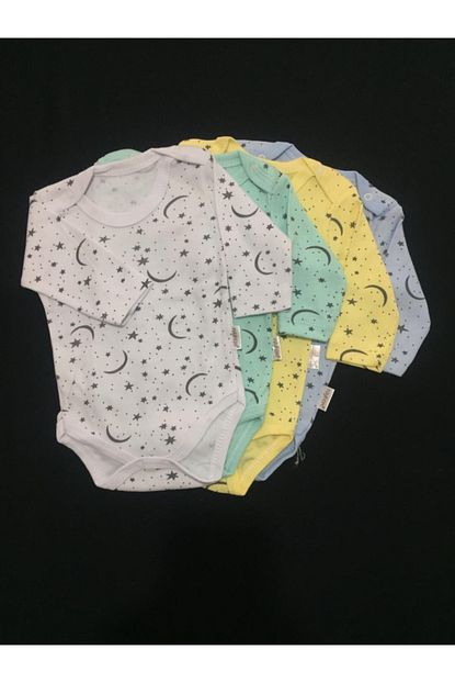 babyibo unisex bebek 4 adet 100 pamuk uzun kollu bebek badi citcitli badi zibin body fiyati yorumlari trendyol