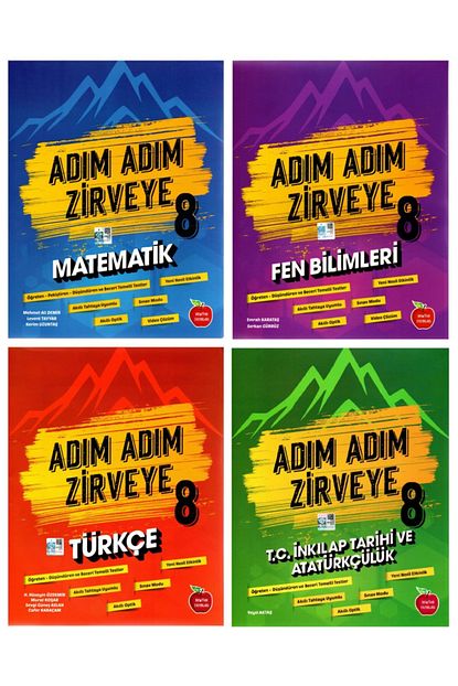 Newton Yayinlari Newton 8 Sinif Adim Adim Zirveye Matematik Fen Turkce Inkilap Soru Bankasi Seti 4 Kitap Trendyol