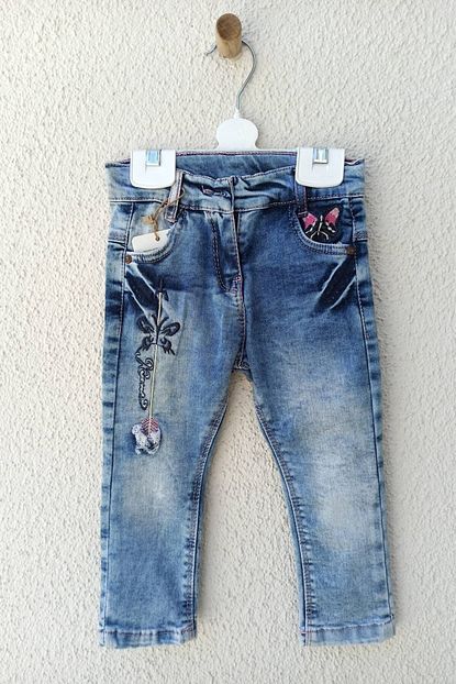 Kaplumbaga Bebe Kiz Bebek Mavi Kot Pantolon Trendyol