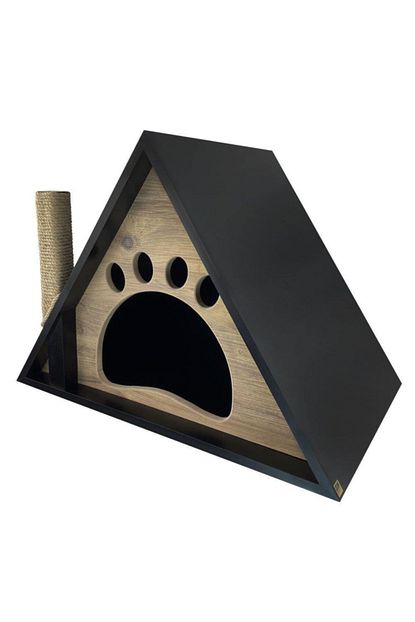 Odunconcept Kahverengi Ahsap Kedi Evi Village Trendyol