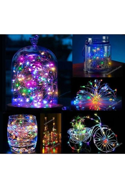 Istoc Trend 10 Metre Pilli Peri Led Isik Multi Renk Dekoratif Led Isik Rgb Trendyol