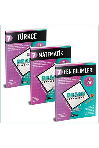 Isleyen Zeka Yayinlari Isleyen Zeka 7 Sinif Turkce Matematik Fen Bilimleri Deneme Seti Yeni 2021 Trendyol