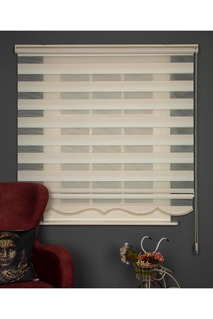 Tekstilline Sari Simli Etekli Zebra Stor Perde Trendyol