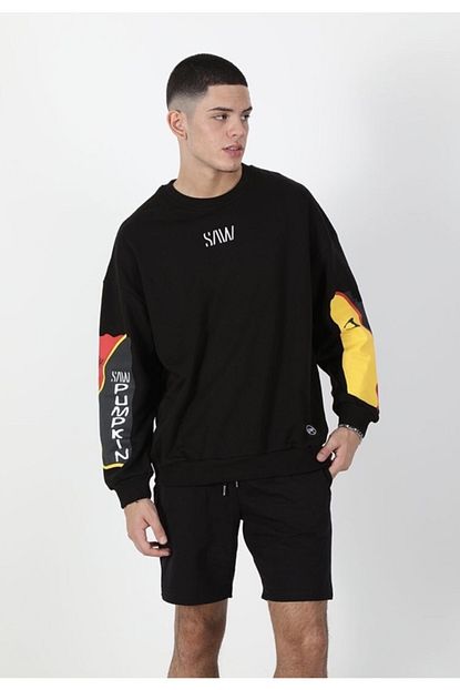 Saw Erkek Siyah Openstore Sweatshirt Trendyol